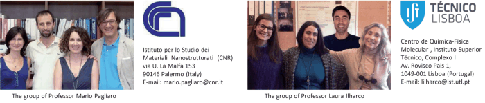 The research Group of Mario Pagliaro at Italy's CNR next to that of Prof. Laura M. Ilharco at Lisboa's IST