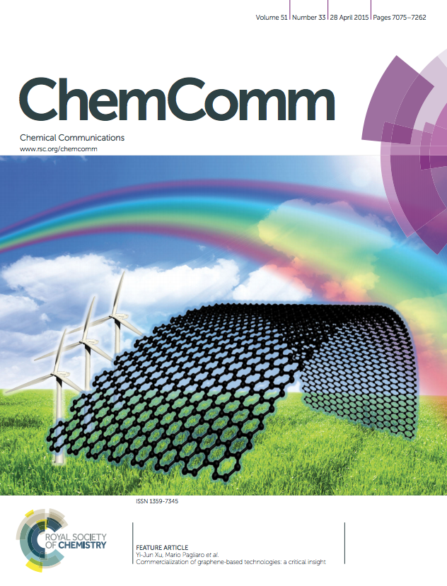 Chemical
                Communications - Cover of issue 33, volume 51, 2015
                dedicated to Mario Pagliaro's Lab work