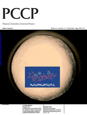 Cover of Physical Chemistry Chemical Physics, issue
                15, 2008, deedeicatd to Mario Pagliaro's Lab work