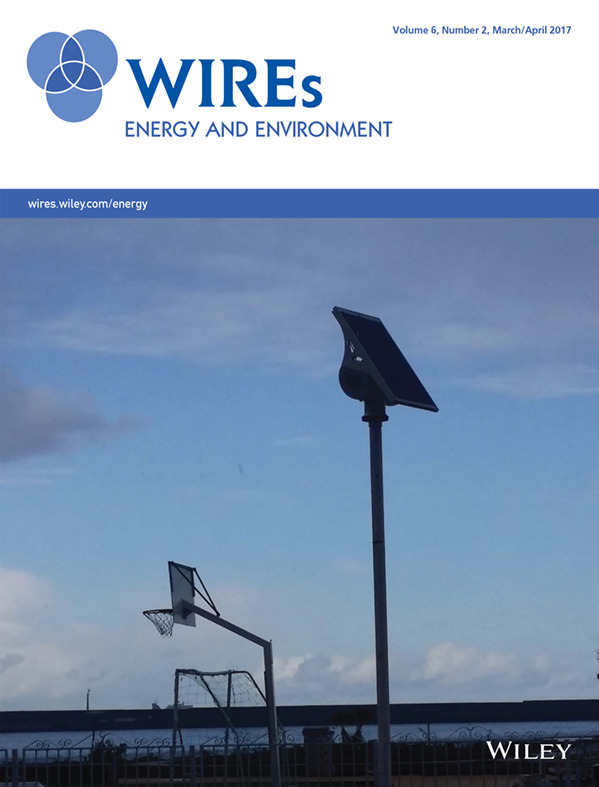WIREs Energy &
                Environment - Cover of issue 2, volume 6, 2017,
                dedicated to Mario Pagliaro's Lab work