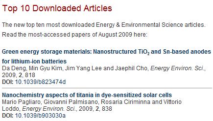The article ranks #2 among the top ten most downloaded 
   EES articles with 497 downloads in August 2009 only