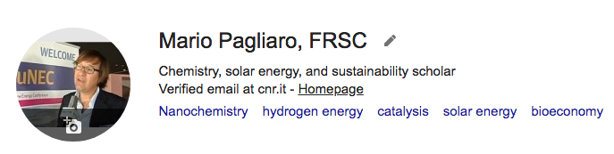Mario Pagliaro, chemistry, bioeconomy and energy scholar